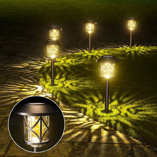 Solar waterproof pathway and garden lights