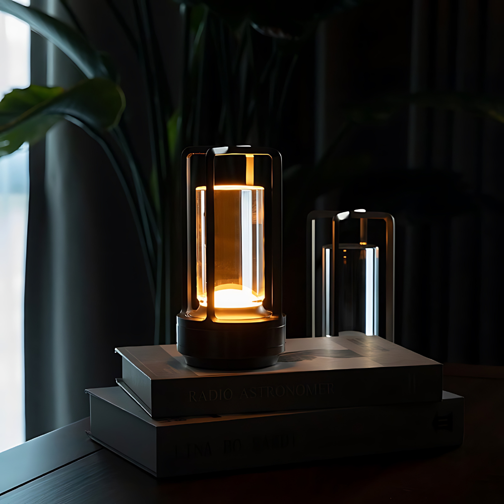 Japanese-Inspired Crystal Lantern Lamp