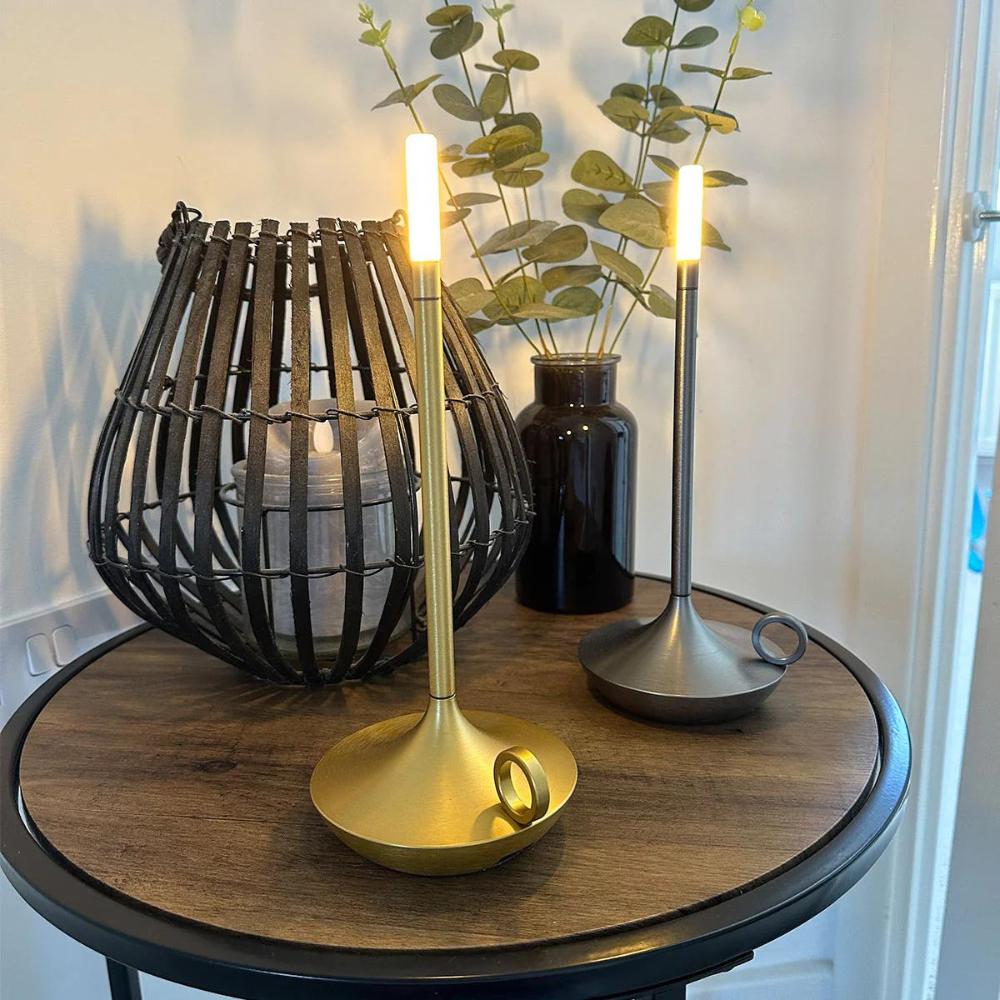 Cordless Vintage-Style Candle Lamp