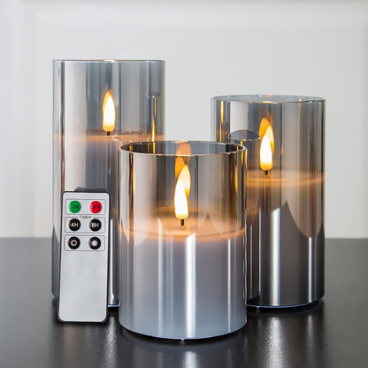 3-Piece LED Candle Set With Remote Control