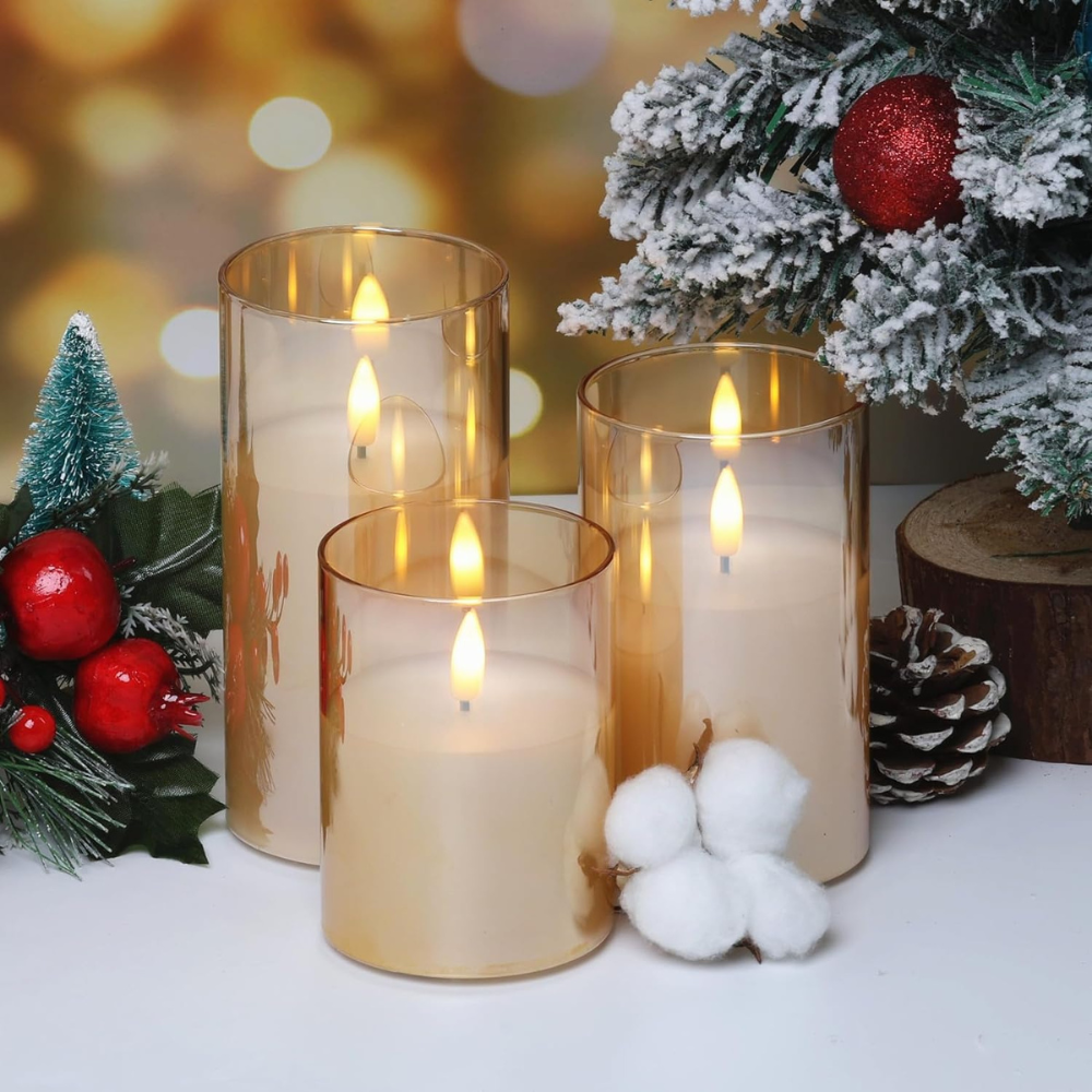 3-Piece LED Candle Set With Remote Control