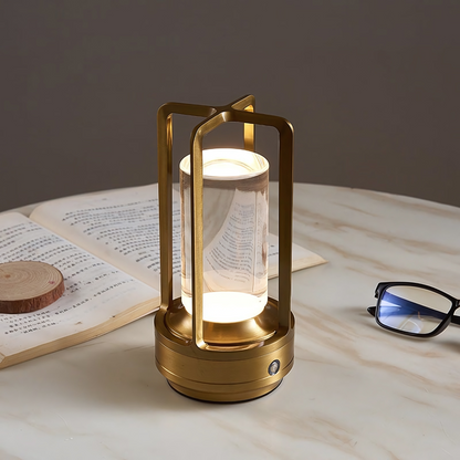 Japanese-Inspired Crystal Lantern Lamp